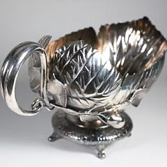 Silver Plated Pedestal Pitcher, 19th Century
