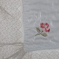 Framed Souvenir de France Silk Embroidered Panel World War I Era circa 1917-20