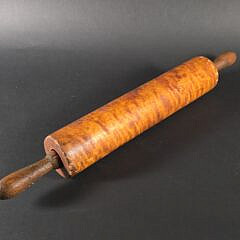 Antique American Solid Tiger Maple Rolling Pin