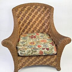 Palecek Coastal Rattan Woven Open Armchair