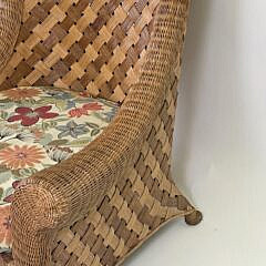 Palecek Coastal Rattan Woven Open Armchair