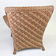 Palecek Coastal Rattan Woven Open Armchair