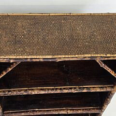 Antique, “Tortoiseshell”, Bamboo Three-Tier Bookshelf, 19th century
