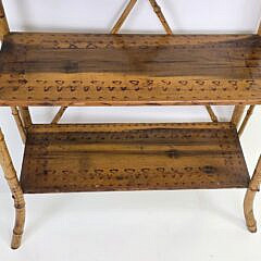 Large Antique Bamboo Four-Tier Etagere Bookshelf, 19th century