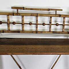 Large Antique Bamboo Four-Tier Etagere Bookshelf, 19th century