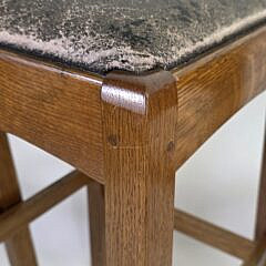 Four Signed Stickley Leather Counter Height Mission StyleBarstools