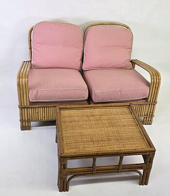 4979-955 Bamboo Settee and Table A
