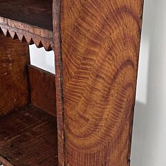 Vintage American Grain Painted Sawtooth Two-Tier Bookshelf End Table, 20th century