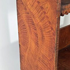 Vintage American Grain Painted Sawtooth Two-Tier Bookshelf End Table, 20th century