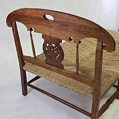 Antique French Provincial Fruitwood Day Bed, 19th century