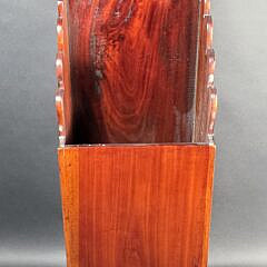 Vintage Mahogany Heart Shaped Oversized Hanging Pipe Box, 20th century