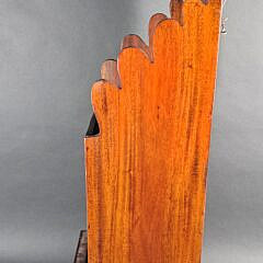Vintage Mahogany Heart Shaped Oversized Hanging Pipe Box, 20th century