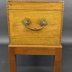 Antique Chinese Export Camphorwood Box on Stand, 19th century
