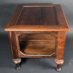 Antique Mahogany and Lignum Vitae Two-Tier End Table, 19th century