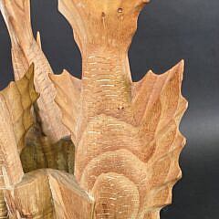 Vintage Carved Figural Fish Table, 20th century