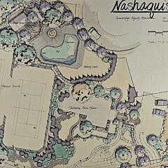 Vintage Limited Edition Pictorial Site Map of Nashaquisset, Nantucket, 20th century