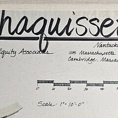 Vintage Limited Edition Pictorial Site Map of Nashaquisset, Nantucket, 20th century