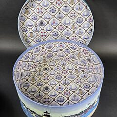 Set of Three Claire Murray Nantucket Decorated Nesting Hat Boxes