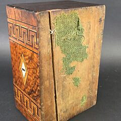 Fine Antique Croch Mahogany Geometric Inlaid Jewelry Box, 19th century