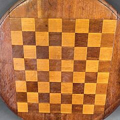 Antique Inlaid Double Sided Wooden Gameboard, 19th century
