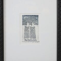 John Lochtefeld (1933-2025) Limited Edition Etching 12/50 "Strolling Wizards"