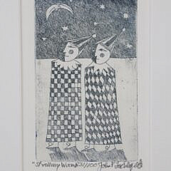 John Lochtefeld Limited Edition Etching 12/50 “Strolling Wizards”