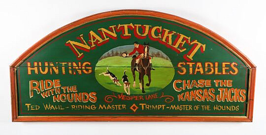 Nantucket Hunting and Stables Sign