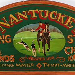 Nantucket Hunting and Stables Sign