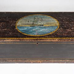 Clipper Ship Painted Sea Chest, 19th Century