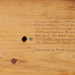 Frank Loud Hand Built Half Hull “Adams” Boston Pilot Schooner 1887