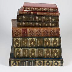 Eight Miscellaneous Tooled Leather Books