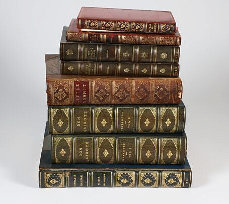 Eight Miscellaneous Tooled Leather Books