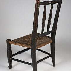 American Doll’s Chair With Rush Seat, 19th Century