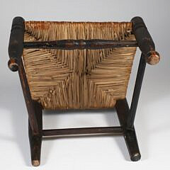 American Doll’s Chair With Rush Seat, 19th Century