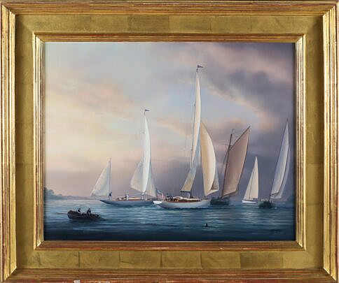Tim Thompson Oil on Linen "Parade Of Sail"