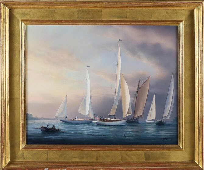 Tim Thompson Oil on Linen "Parade Of Sail"