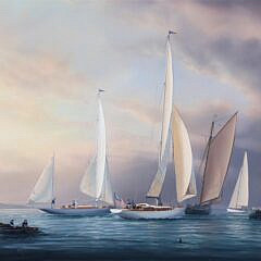 Tim Thompson Oil on Linen “Parade Of Sail”