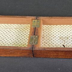 Antique Inlaid Folding Traveling Cribbage Board, 19th century