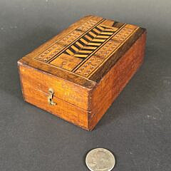 Antique Inlaid Folding Traveling Cribbage Board, 19th century