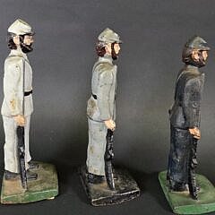 Three Cast Iron Figural Soldiers Doorstops, 20th century