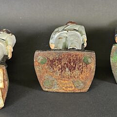 Three Cast Iron Figural Soldiers Doorstops, 20th century