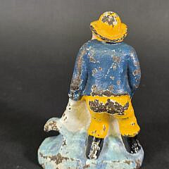 Vintage Figural Cast Iron Old Salt Bottle Opener, 20th century