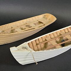 Two Vintage Fully Rigged Life Boat Dory Models, 20th century