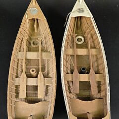 Two Vintage Fully Rigged Life Boat Dory Models, 20th century