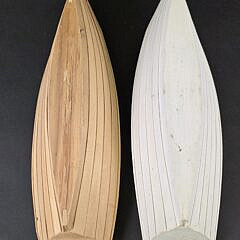 Two Vintage Fully Rigged Life Boat Dory Models, 20th century