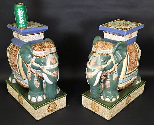 5006-955 Elephant Garden Stools A