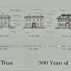Vintage, “300 Years of Architecture on Nantucket”, Print by Catherine A. Garland