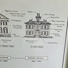 Vintage, “300 Years of Architecture on Nantucket”, Print by Catherine A. Garland