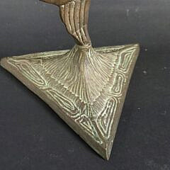 Vintage Art Deco Figural Flying Ducks Bronze Lamp, 20th century
