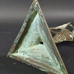 Vintage Art Deco Figural Flying Ducks Bronze Lamp, 20th century